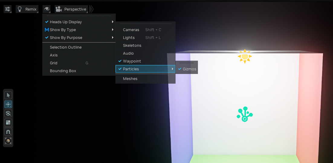 Particles Gizmo Menu