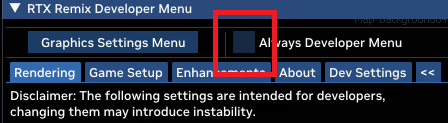 Always Dev Menu