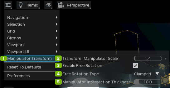 Viewport-Manipulator Transform