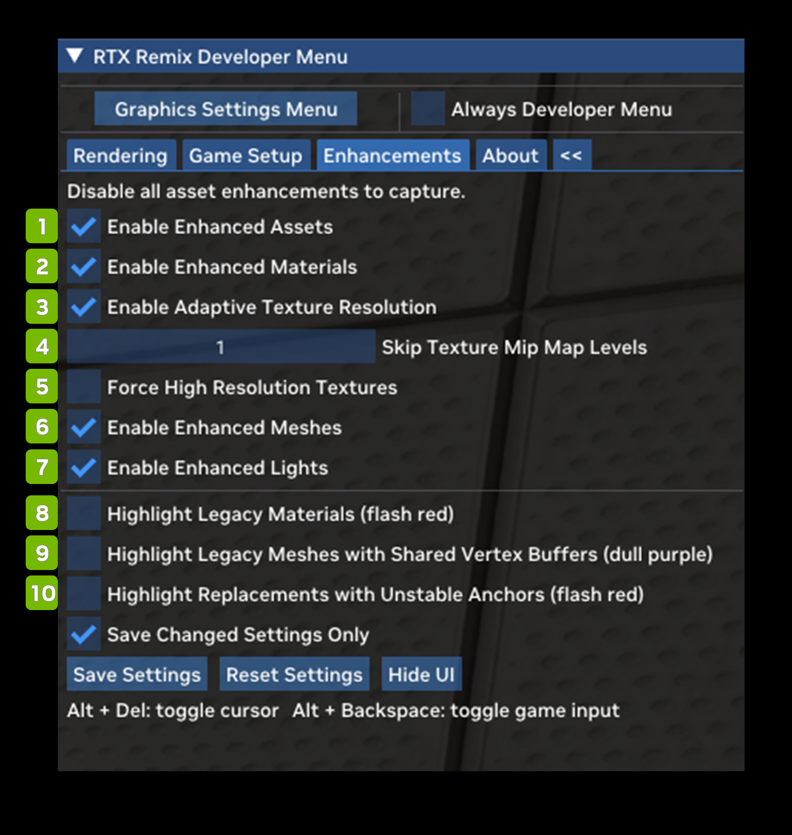Enhancements