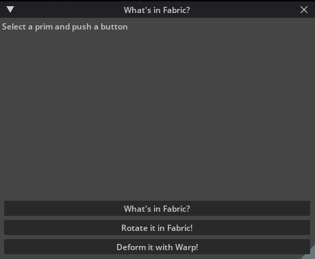 What's in Fabric extension screenshot