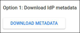 Google SSO Download Metadata