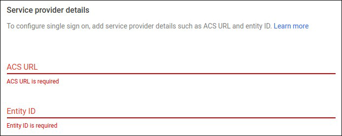 Google SSO Service Provider ID