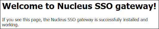 SSO Gateway Confirmation