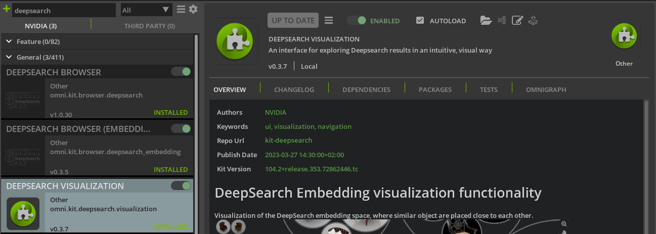 DeepSearch (Beta) Extension Manager
