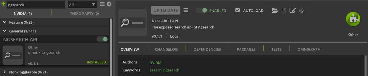 DeepSearch (Beta) Extension Manager