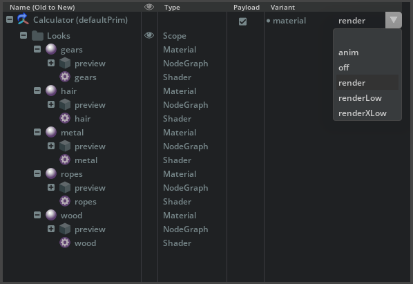 Asset Material composition arc