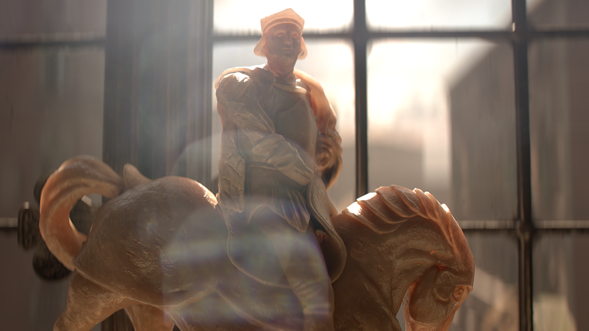 da Vinci Workshop Man on Horse Render