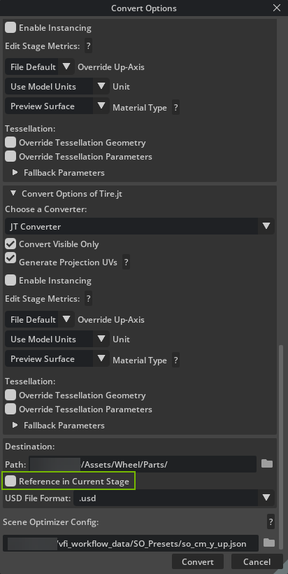 Content browser import dialogue.